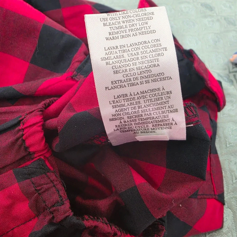 Mick Mack Ltd Baby Boy Buffalo Plaid Bow Tie Bodice Romper Red Black 6/9M